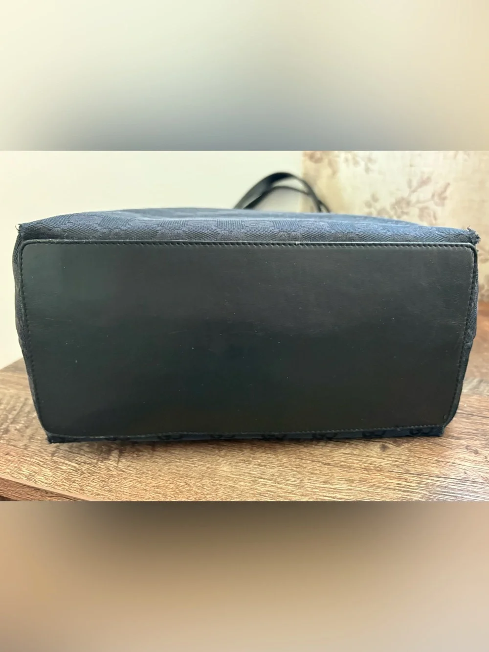 Gucci Black GG Monogram Canvas Tote